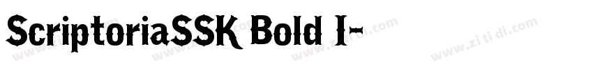 ScriptoriaSSK Bold I字体转换